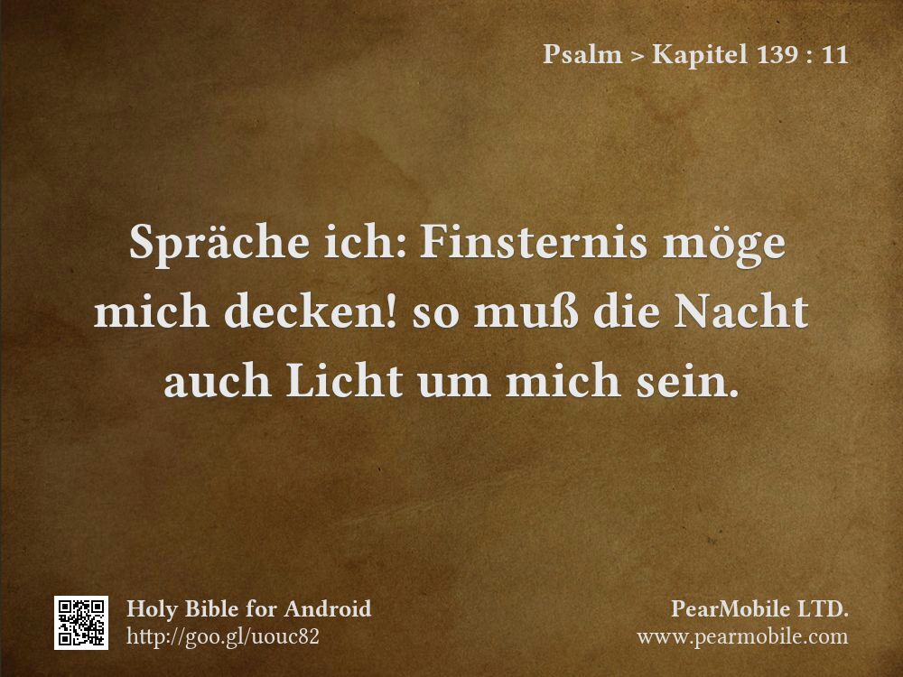 Psalm, Kapitel 139:11